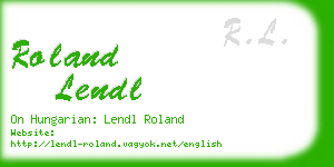 roland lendl business card